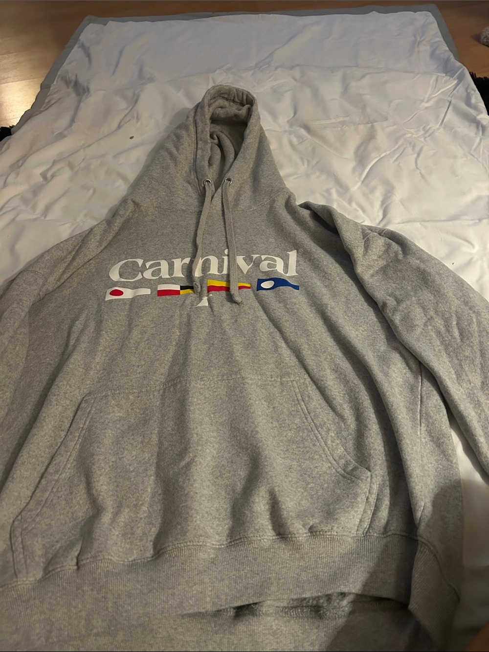 Carnival Men's Gray Logo Hoodie